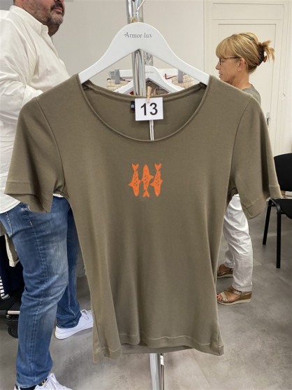 Top/t-shirt CHRISTINE LAURE - Taille 42/XL - Couleur Vert - Occasion Très Bon état
